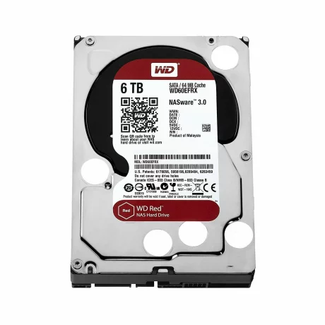 HDD WD 6 TB, Red, 5.400 rpm, buffer 64 MB, pt. NAS, &quot;WD60EFRX&quot;