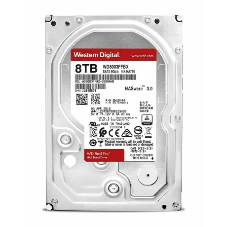 HDD WD 8 TB, Red Pro, 7.200 rpm, buffer 256 MB, pt. NAS, &quot;WD8003FFBX&quot;