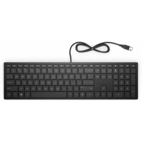 TASTATURI HP, &quot;Pavilion 300&quot;, cu fir, 110 taste format standard (104-108 taste), USB, negru, &quot;4CE96AA&quot;  (include TV 0.75 lei)