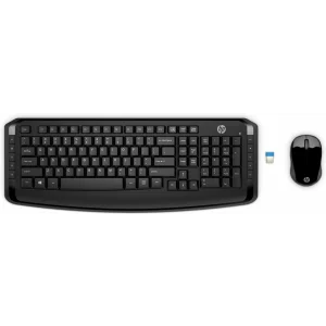 Kit TASTATURA si Mouse HP, &quot;WL 300&quot;, wireless, 114 taste format standard, mouse 1600dpi, 3/1 butoane, negru, &quot;3ML04AA&quot; (include TV 0.75 lei)