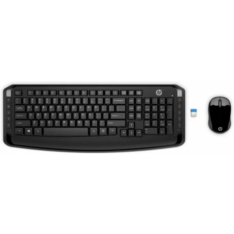 Kit TASTATURA si Mouse HP, &quot;WL 300&quot;, wireless, 114 taste format standard, mouse 1600dpi, 3/1 butoane, negru, &quot;3ML04AA&quot; (include TV 0.75 lei)