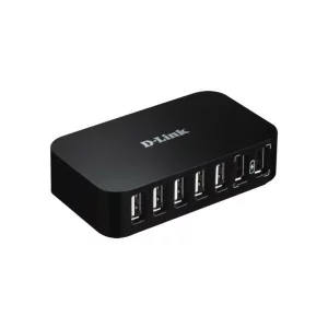 HUB extern D-LINK, porturi USB: USB 2.0 x 7, conectare prin USB 2.0, alimentare retea 220 V, negru, DUB-H7