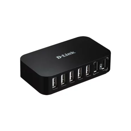 HUB extern D-LINK, porturi USB: USB 2.0 x 7, conectare prin USB 2.0, alimentare retea 220 V, negru, DUB-H7