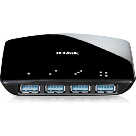 HUB extern D-LINK, porturi USB: USB 3.0 x 4, conectare prin USB 3.0, alimentare retea 220 V, negru,DUB-1340