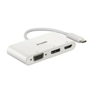 DOCKING Station D-Link universal, conectare PC USB Type C | Thunderbolt 3, nu, porturi video VGA x 1 | Display Port x 1 | HDMI x 1, alb, &quot;DUB-V310&quot;