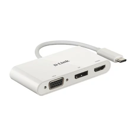 DOCKING Station D-Link universal, conectare PC USB Type C | Thunderbolt 3, nu, porturi video VGA x 1 | Display Port x 1 | HDMI x 1, alb, &quot;DUB-V310&quot;