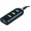HUB extern GEMBIRD, porturi USB: USB 2.0 x 4, negru, UHB-CT02