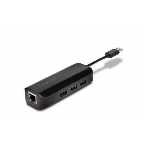 HUB extern KENSINGTON, porturi USB: USB 3.0 x 3, retea 10/100/1000, negru, K33982WW