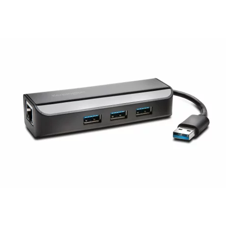 HUB extern KENSINGTON, porturi USB: USB 3.0 x 3, retea 10/100/1000, negru, K33982WW