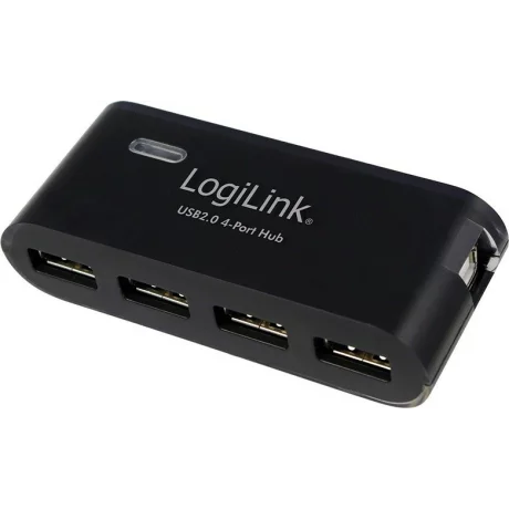 HUB extern LOGILINK, porturi USB: USB 2.0 x 4, conectare prin USB 2.0, alimentare retea 220 V, negru, UA0085