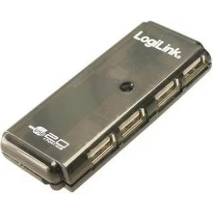 HUB extern LOGILINK, porturi USB: USB 2.0 x 4, conectare prin USB 2.0, negru, UH0001A
