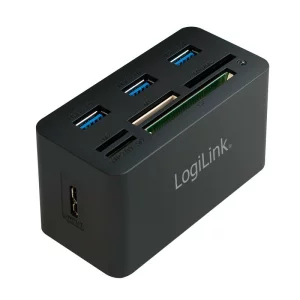 HUB extern LOGILINK, conectare prin USB 3.0, alte porturi: SD, MicroSD, M2, MS Duo/Pro, CF, negru, CR0042