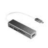 HUB extern LOGILINK, conectare prin USB 3.2 Type C, cablu 0.1 m, alte porturi: SD, MicroSD, negru, UA0305