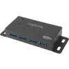 HUB extern LOGILINK, porturi USB: USB 3.0 x 4, conectare prin USB 3.0, alimentare retea 220 V, negru, &quot;UA0149&quot;  (include TV 0.75 lei)