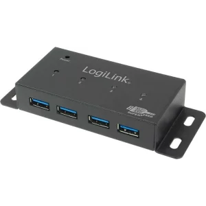 HUB extern LOGILINK, porturi USB: USB 3.0 x 4, conectare prin USB 3.0, alimentare retea 220 V, negru, &quot;UA0149&quot;  (include TV 0.75 lei)