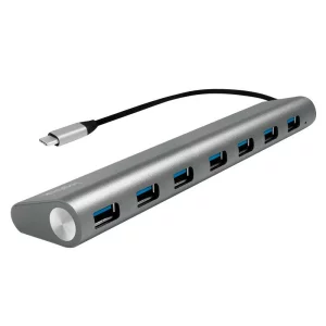 HUB extern LOGILINK, conectare prin USB 3.1 Type C, cablu 0.1 m, argintiu, UA0310