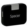 Hub Extern Spacer, Porturi Usb: Usb 2.0 X 4, Conectare Prin Usb 2.0, Negru, Sph-316