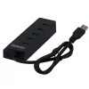 HUB extern SPACER, Port USB Quick Charge x 1 Alimentare retea 220V,negru, SPH-4USB30-1QC