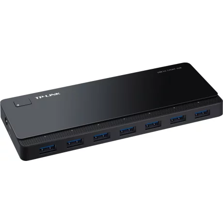 HUB extern TP-LINK, conectare prin USB 3.0, alimentare retea 220 V, cablu 1 m, negru UH700