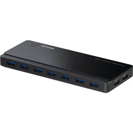 HUB extern TP-LINK, conectare prin USB 3.0, alimentare retea 220 V, cablu 1 m, negru UH720