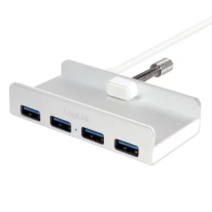 HUB USB 3.0 extern LOGILINK, 4*USB, iMac design, aluminiu, silver, UA0300