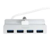 HUB USB 3.0 extern LOGILINK, 4*USB, iMac design, aluminiu, silver, UA0300