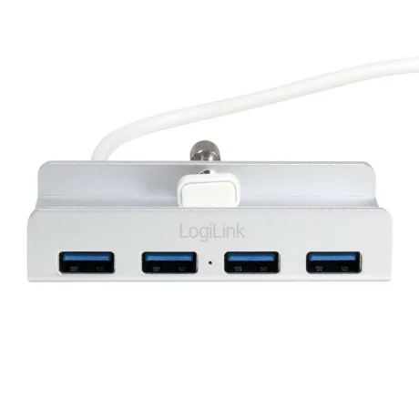HUB USB 3.0 extern LOGILINK, 4*USB, iMac design, aluminiu, silver, UA0300
