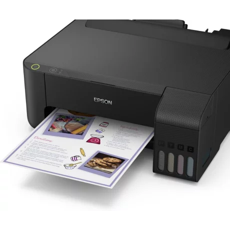 Imprimanta CISS Color Epson L1110, A4, Functii: Impr., Viteza de Printare Monocrom: 33 ppm, Viteza de printare color: 15 ppm, Conectivitate:USB, Duplex:nu, ADF:Nu(incl.TV 21RON) &quot;C11CG89401&quot;