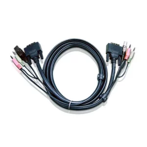 CABLU KVM ATEN cablu 3 in 1, conector tip USB (T) | 3.5 mm Jack (T) x 2 | DVI-D (T), &quot;2L-7D05U&quot;