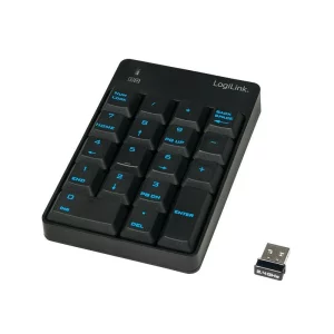 TASTATURA numerica  Logilink, wireless, 18 taste, negru, ID0120