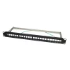 KEYSTONE PANEL LOGILINK, 1U pentru rack 19&quot;, 24 Ports, shielded, black &quot;NK4042&quot;