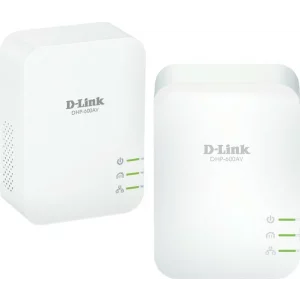 KIT ADAPTOR POWERLINE D-LINK tehnologie AV2, AV1000, pana la 1000Mbps, 1 port Gigabit, 2 buc., &quot;DHP-601AV&quot; (include timbru verde 1.5 lei)