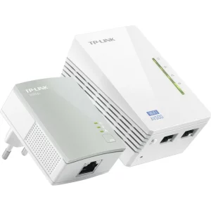 KIT ADAPTOR POWERLINE TP-LINK tehnologie AV,  AV500, pana la 100Mbps, 2 porturi 10/100Mbps, wireless 300Mbps, compus din TL-WPA4220 &amp;amp;amp; TL-PA4010 &quot;TL-WPA4220KIT&quot; (include timbru verde 1.5 lei)