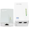 KIT ADAPTOR POWERLINE TP-LINK tehnologie AV,  AV500, pana la 100Mbps, 2 porturi 10/100Mbps, wireless 300Mbps, compus din TL-WPA4220 &amp;amp;amp; TL-PA4010 &quot;TL-WPA4220KIT&quot; (include timbru verde 1.5 lei)