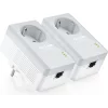 KIT ADAPTOR POWERLINE TP-LINK tehnologie AV,  AV600, pana la 600Mbps, 1 port 10/100Mbps, priza AC, 2buc. &quot;TL-PA4010PKIT&quot; (include timbru verde 1.5 lei)