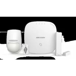 KIT alarma HIKVISION, pt supraveghere casa, cu fir | wireless, senzor PIR, 1 x centrala alarma | 1 x detector wireless | 1 x contact magnetic wireless | 1 x telecomanda | 5 x carduri proximitate, &quot;DS-PWA32-NGT&quot;