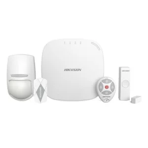 KIT alarma HIKVISION, pt supraveghere casa, cu fir | wireless, senzor PIR, 1 x centrala alarma | 1 x detector PIR | 1 x contact magnetic | 1 x telecomanda | 5 x carduri proximitate, &quot;DS-PWA32-NKST&quot;