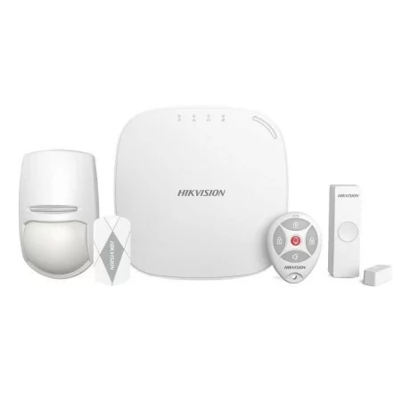 KIT alarma HIKVISION, pt supraveghere casa, cu fir | wireless, senzor PIR, 1 x centrala alarma | 1 x detector PIR | 1 x contact magnetic | 1 x telecomanda | 5 x carduri proximitate, &quot;DS-PWA32-NKST&quot;