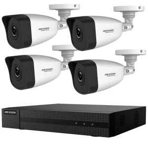 KIT supraveghere HIKVISION, contine 4 camere tip Bullet 2 Mpx, lentila Fixa 2.8 mm, IR 30 m, DVR/NVR 4 canale, Hdd Sata 1 Tb, 4 x 18m cablu UTP, Cablu HDMI 2m, &quot;HWK-N4142BH-MH&quot;