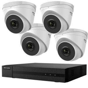 KIT supraveghere HIKVISION, contine 4 camere tip Turret 2 Mpx, lentila Fixa 2.8 mm, IR 30 m, DVR/NVR 4 canale, Hdd Sata 1 Tb, 4 x 18m cablu UTP, Cablu HDMI 2m, &quot;HWK-N4142TH-MH&quot;