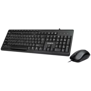 Kit TASTATURA si Mouse Gigabyte, &quot;KM6300&quot;, cu fir, 114 taste format standard, mouse 1000dpi, 3/1 butoane, negru, &quot;KM6300&quot; (include TV 0.75 lei)