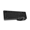 Kit TASTATURA si Mouse A4TECH, &quot;Fstyler FG10+FGK10&quot;, wireless, 104 taste format standard, mouse 2000dpi, 4/1 butoane, negru &amp;amp; gri, &quot;FG1010 Grey&quot; (include TV 0.75 lei)