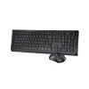 Kit TASTATURA si Mouse A4TECH, &quot;GD-600+G9-500F&quot;, wireless, 104 taste format standard, mouse 1000dpi, 4/1 butoane, negru, &quot;6300F-BK&quot; (include TV 0.75 lei)