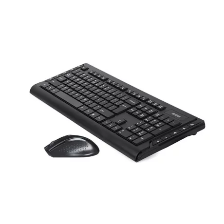 Kit TASTATURA si Mouse A4TECH, &quot;GD-600+G9-500F&quot;, wireless, 104 taste format standard, mouse 1000dpi, 4/1 butoane, negru, &quot;6300F-BK&quot; (include TV 0.75 lei)