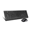 Kit TASTATURA si Mouse A4TECH, &quot;GD-600+G9-500F&quot;, wireless, 104 taste format standard, mouse 1000dpi, 4/1 butoane, negru, &quot;6300F-BK&quot; (include TV 0.75 lei)