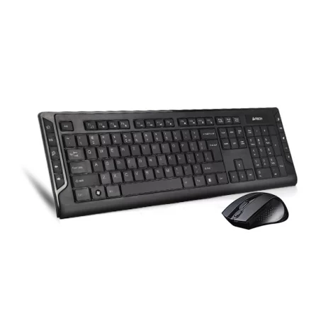 Kit TASTATURA si Mouse A4TECH, &quot;GD-600+G9-500F&quot;, wireless, 104 taste format standard, mouse 1000dpi, 4/1 butoane, negru, &quot;6300F-BK&quot; (include TV 0.75 lei)