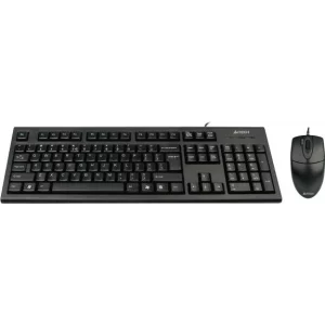 Kit TASTATURA si Mouse A4TECH, &quot;KR-85+OP-620D&quot;, cu fir, 104 taste format standard, mouse 1000dpi, 4/1 butoane, negru, &quot;KR-8520D-USB&quot; (include TV 0.75 lei)