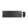 Kit TASTATURA si Mouse A4TECH, &quot;KRS-85+OP-720&quot;, cu fir, 104 taste format standard, mouse 1000dpi, 3/1 butoane, negru, &quot;KRS-8572-USB&quot; (include TV 0.75 lei)