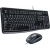 KIT wired LOGITECH USB, tastatura + mouse optic 1000dpi, 3 butoane &quot;B110&quot;, black, &quot;MK120&quot; &quot;920-002563&quot;  (include TV 0.75 lei)