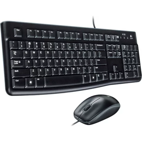 KIT wired LOGITECH USB, tastatura + mouse optic 1000dpi, 3 butoane &quot;B110&quot;, black, &quot;MK120&quot; &quot;920-002563&quot;  (include TV 0.75 lei)